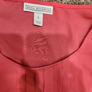 Dana Buchman Peach 3/4 sleeve blouse-size large